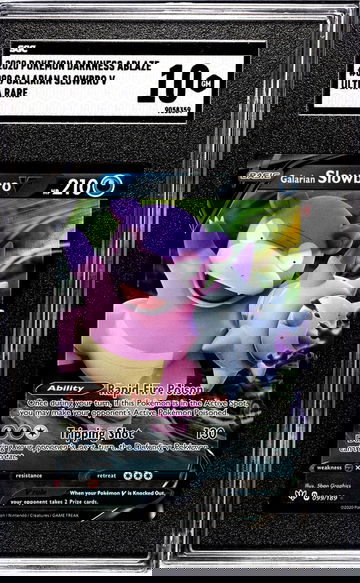 2020 Pokemon Darkness Ablaze Ultra Rare Galarian Slowbro V #099 SGC 10