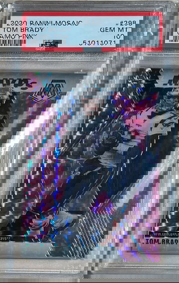 TOM BRADY 2020 Panini MOSAIC CAMO PINK Prizm MVP GEM MINT PSA 10