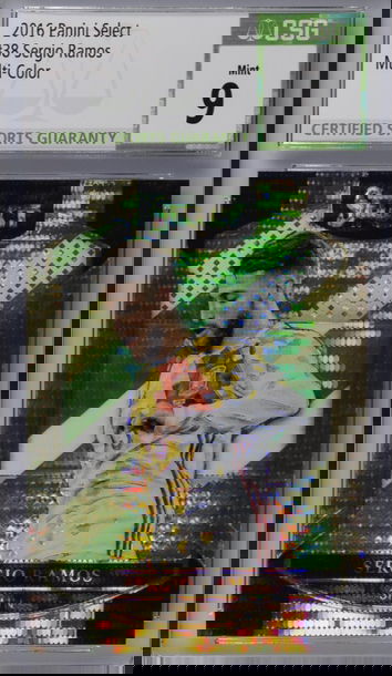 2016 Panini Select Soccer Sergio Ramos Multi-Color CSG 9 Mint 