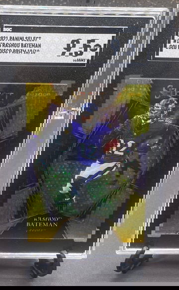 2021 Select Rashod Bateman Rookie Premier Level Gold Disco Prizm  SGC 9.5 