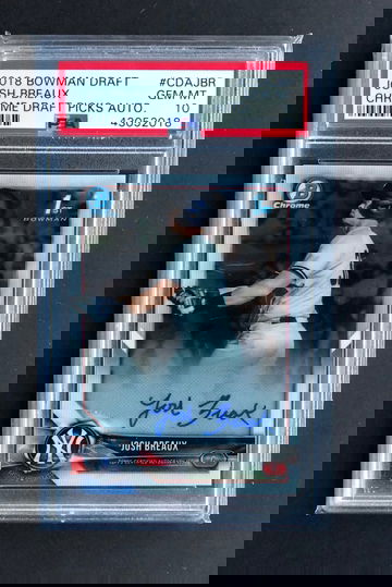 2018 Bowman Draft Josh Breaux Auto PSA 10