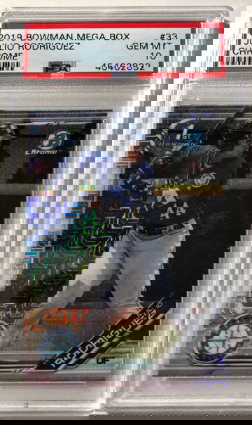 2019 bowman chrome mega box Julio Rodriguez psa 10