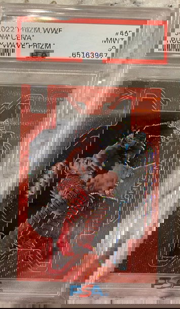 2022 Panini Prizm WWE The Rock Cracked Ice PSA 9 Mint