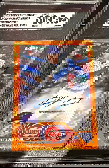 2023 Topps Chrome Update - Auto Orange Wave #AC-MMV Matt Mervis /25 SGC 10/9.5