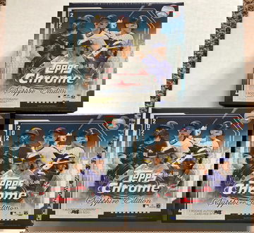 Lot of 3 2021 Topps Chrome Sapphire Edition Boxes