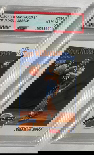 2019 Panini hoops RC Zion Williamson # 296 PSA gem MT 10