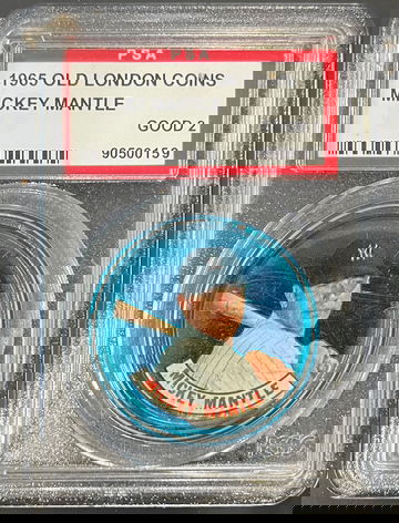 1965 Old London Coins #NNO Mickey Mantle PSA 2 Yankees