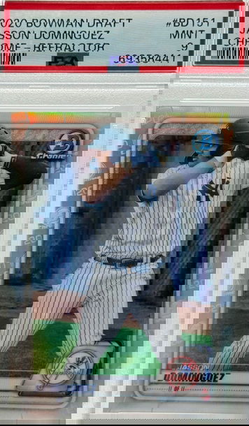 2020 BOWMAN DRAFT JASSON DOMINGUEZ CHROME - REFRACTOR #BD-151 PSA 9 MINT