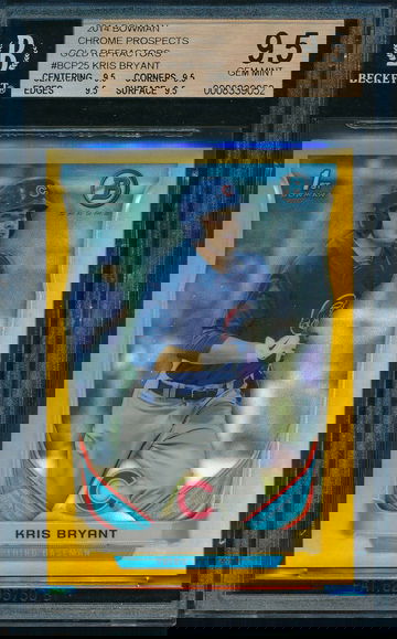 2014 Bowman Chrome Prospect Kris Bryant Gold Refractor RC Rookie 09/50 BGS 9.5