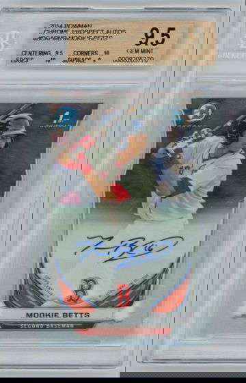 2014 Bowman Chrome Mookie Betts Rookie Autograph BGS 9.5 10