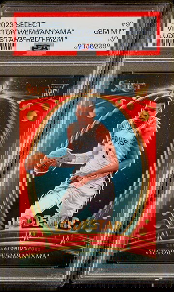 2023 Victor Wembanyama Panini Select Loadstar Red Prizm Rookie PSA 10 #9 Loadstars RC