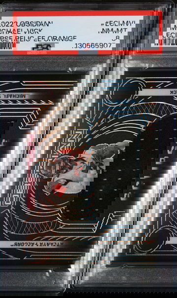 2022 Panini Obsidian Eclipse Electric Etch Orange Michael Vick #ECLMVI /75 PSA 8