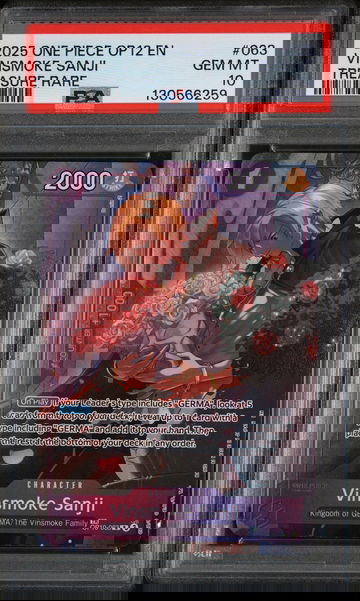 2025 Legacy of the Master (Op12) - English Tr Ver. (Tr Next To Number) Vinsmoke Sanji #OP10-063 PSA 10