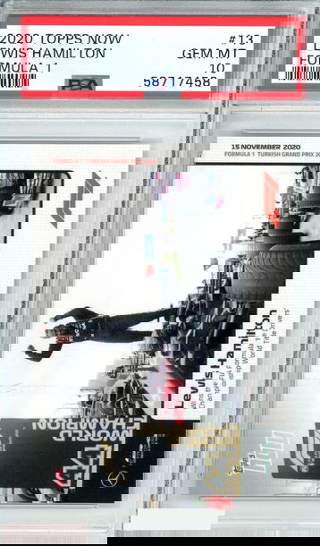 2020 TOPPS NOW F 1 LEWIS HAMILTON #13 FORMULA 1 MERCEDES AMG PSA 10 GEM MT