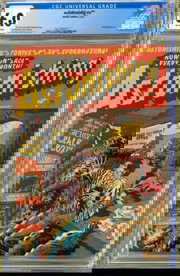 ASTONISHING #9 CGC 6.0 -- ATLAS GOLDEN AGE SKELETON COVER STAN LEE RUSS HEATH