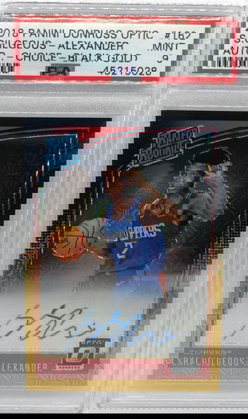 2018-19 Shai Gilgeous-Alexander Donruss Optic Choice Black Gold #4/8 Rookie Auto