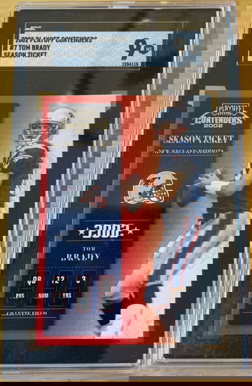 2002 Panini Playoff Contenders Tom Brady SGC 9