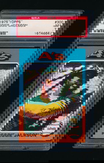 1975 Topps #300, Reggie Jackson PSA 7 NM