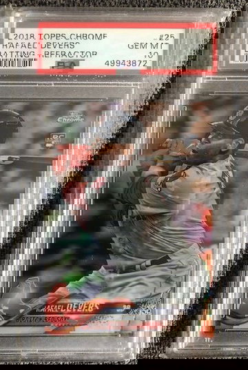 2018 Topps Chrome Rafael Devers Rookie Refractor - PSA 10
