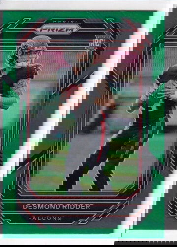 2022 Panini Prizm Football Desmond Ridder Green Prizm Rookie 302