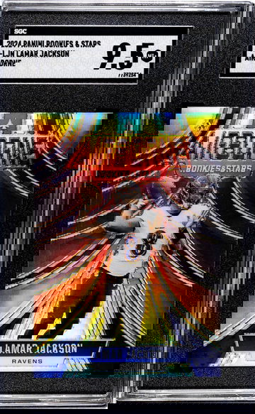 2024 Panini Rookies & Stars #A-LJN Lamar Jackson Airborne SGC 9.5