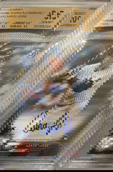 2017 Bowman Chrome Aaron Judge auto true rookie Bgs 9.5/10 true gem + autograph yankees