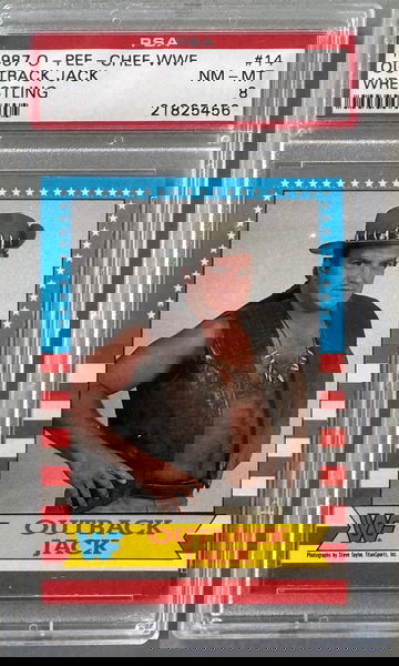 1987 O-Pee-Chee WWF WWE Outback Jack Wrestling PSA 8