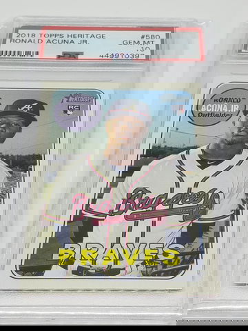 2018 topps heritage ronald acuna psa 10