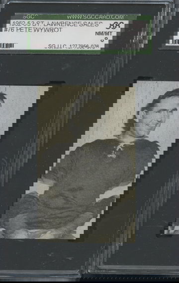 1952-53 St. Lawrence Sales #76 Pete Wywrot Sherbrooke Saints SGC 88 NM/MT 8