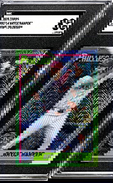 2025 Topps #T90C-14 Bryce Harper Chrome '90 SGC 8