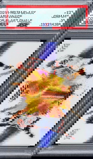 2024 PRIZM BLACK JAMES/WADE COLOR BLAST DUALS #22 PSA 10