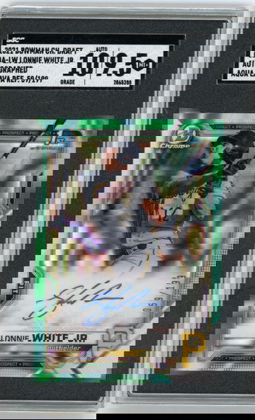 2021 Bowman Chrome Draft CDA-LW Lonnie White Jr. Autographed Aqua Lava Refractor #'d 59/199 SGC 10 / 9.5 MINT+ Pirates