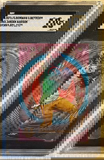 2022-23 Bowman U Inception SP Jordan Addison Fuchsia Foil SGC 10 Initiation