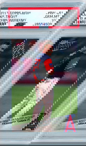 2017 Topps Now #PW-61 Mike Trout Players Weekend PSA 10 GEM MINT!