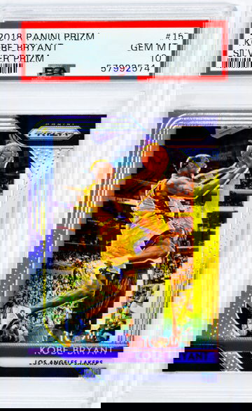 2018 Kobe Bryant Panini Prizm Silver Prizm #15 PSA 10