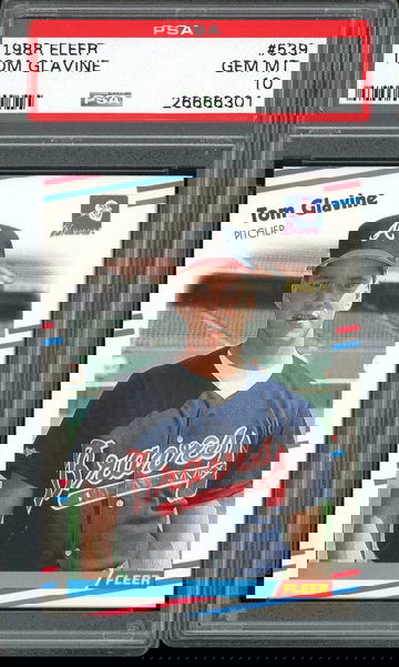 TOM GLAVINE 1988 FLEER #539 PSA 10 GEM MINT RC