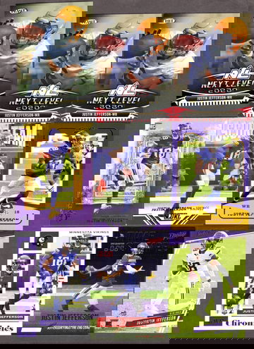 Lot of (20) Justin Jefferson Football Cards - Rookies, Inserts, Nice Variety