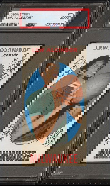 1969 Topps Basketball Lew Alcindor #25 RC PSA 2