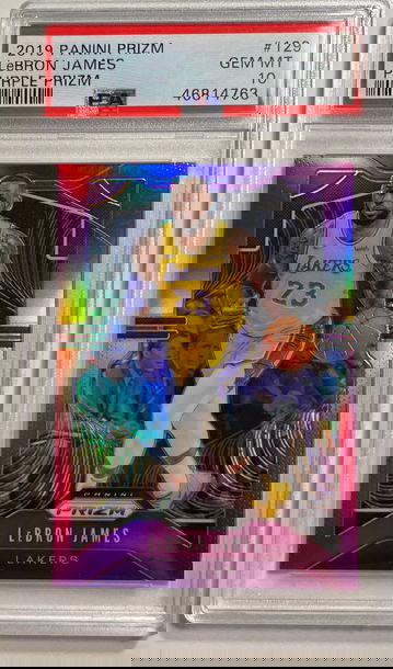 2019 Panini Prizm Lebron James Purple Prizm /75 PSA 10