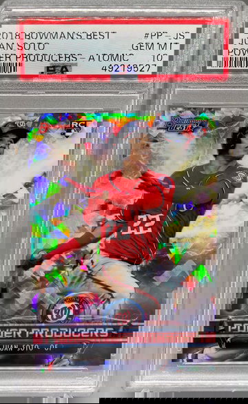 2018 Bowman’s Best Power Producers Juan Soto Atomic! Low Pop! PSA 10