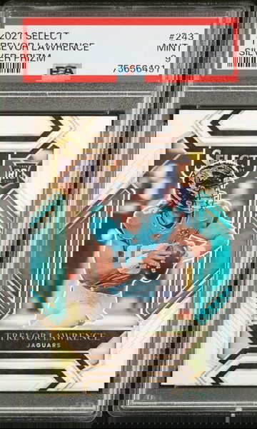 Trevor Lawrence 2021 Panini Select Silver Prizm #243 Rookie RC PSA 9