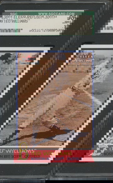 2001 Fleer Red Sox 100th #9 Ted Williams SGC 96 Mint 9
