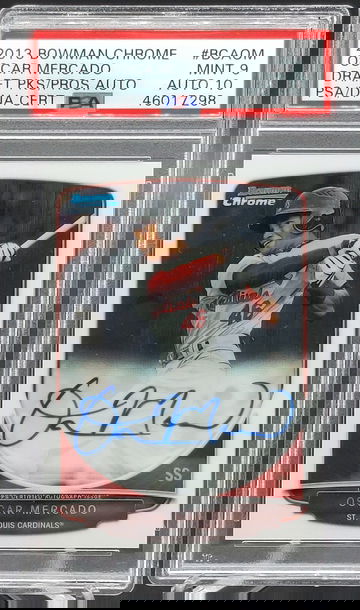 2013 Bowman Chrome Auto #BCAOM Oscar Mercado 