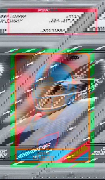 1986 Topps John Elway #112 *PSA 8* Denver Broncos