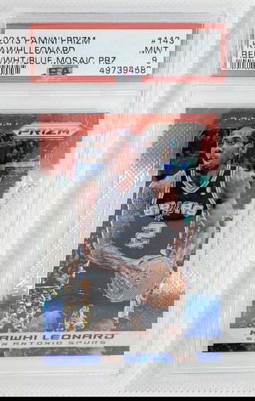 KAWHI LEONARD 2013 Panini Prizm Red White Blue Mosaic #143 Clippers- PSA 9 MINT