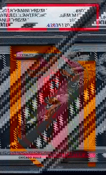 Wendell Carter Jr 2018 Prizm Orange RC PSA 10