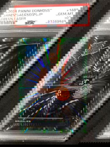 JAREN JACKSON JR. 2018-19 Donruss Green Laser Rookie #/99 #188  PSA 10 GEM MINT