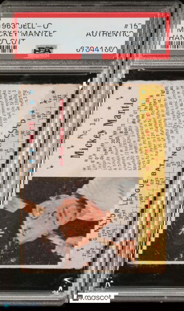 1963 Jello-O Jello #15 Mickey Mantle PSA A RARE!