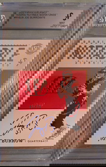 2020 Panini Encased Rookie Notable Signatures Joe Burrow /75 BGS 9