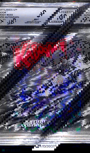 2021 Absolute Kaboom Randy Moss BGS 9 STRAIGHT CASH HOMIE AUTO